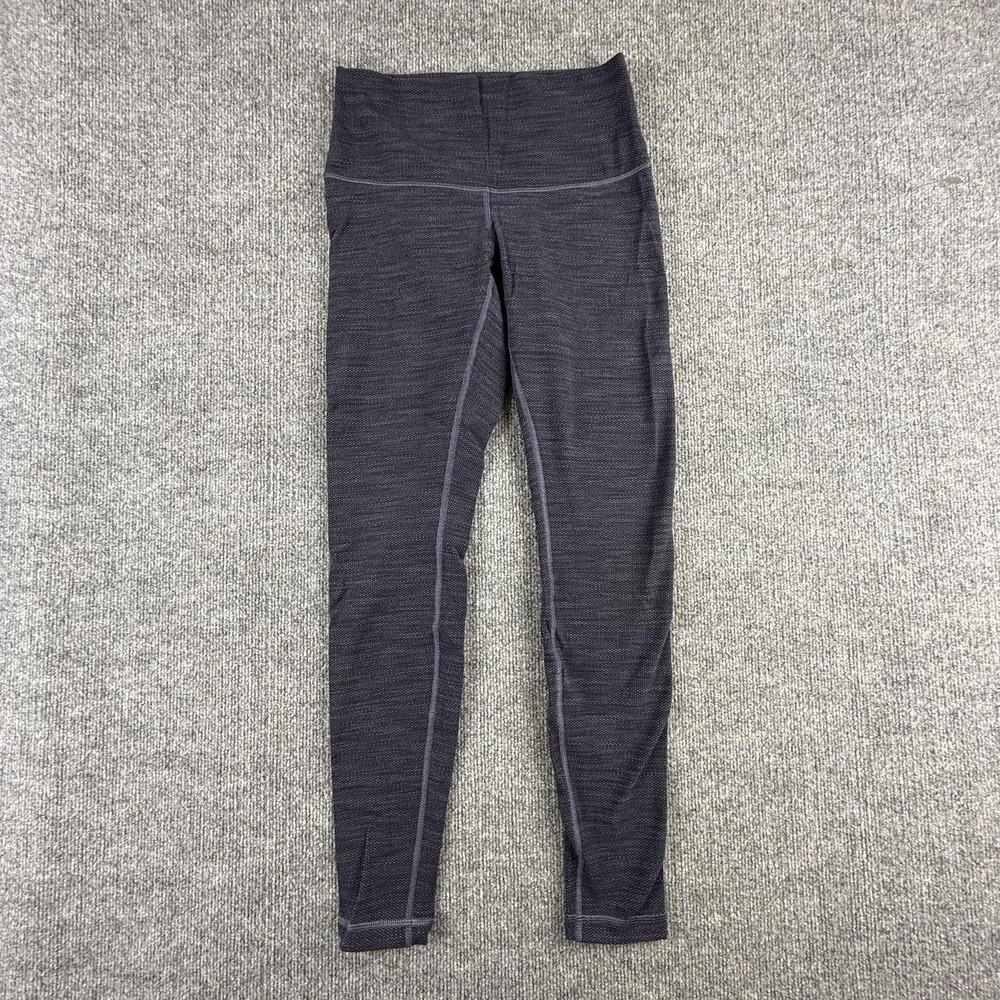 Lululemon Leggings Womens 2 Gray High Rise Ankle Yoga Pants Stretch Athletic